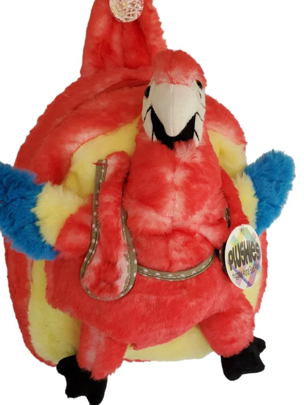 Plushies Parrot Back Pack Child Kid Soft Huggable Stuffed Animal Travel Day Care